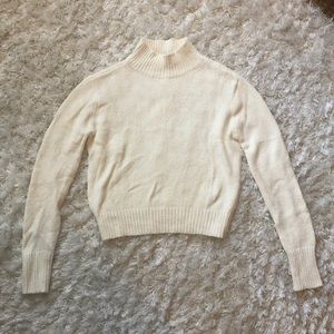 Artizia Cropped Off White Turtleneck Sweater XS